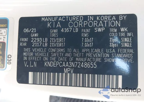 2022 Kia Seltos Lx from USA, damaged, VIN KNDEPCAA3N7248655